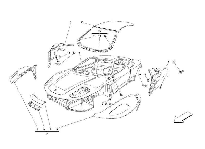 1 - COMPLETE FRONT FENDER ASSEMBLY