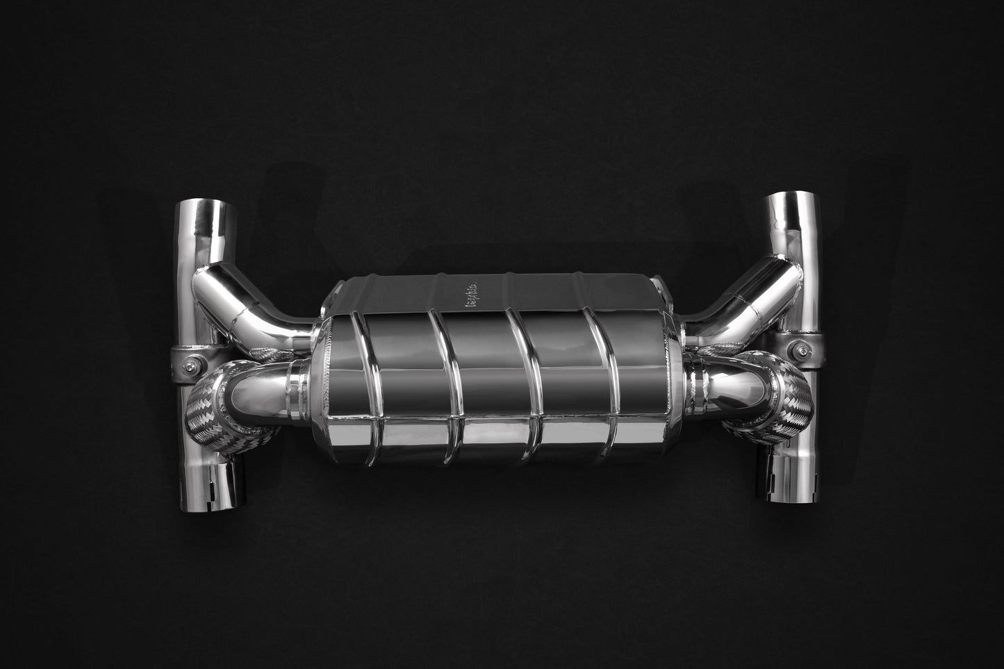 Ferrari F430 Scuderia/16M - Valved Exhaust, 250 Cell Sport Cats + Heat Protection