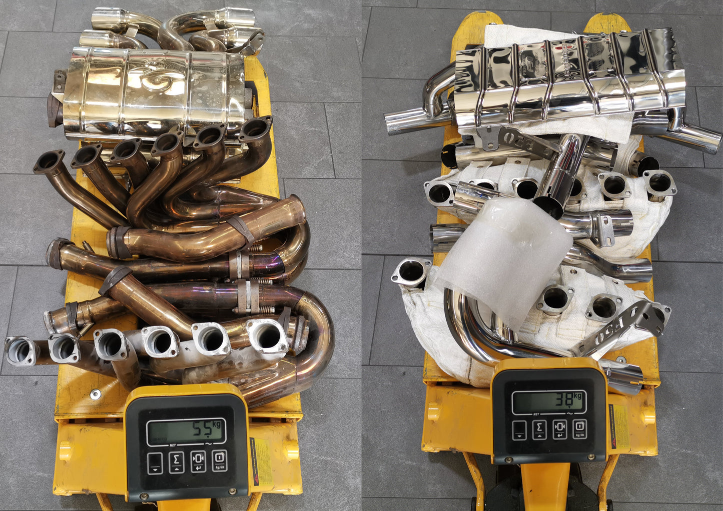 Ferrari F50 - Full Exhaust: Headers, Cat Spare, and X Pipe Muffler + Remote
