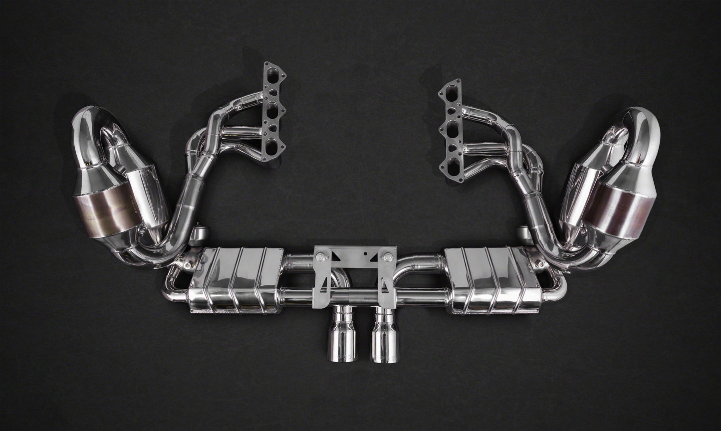 Porsche 991.1 GT3/3RS - SET: Valved Exhaust, Headers, Sport Cats, and Carbon Engine Cover (CES3)