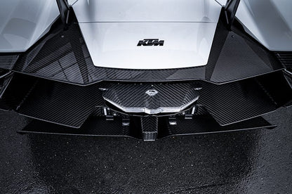 KTM X-Box GT-XR: Valved Exhaust w/ Heat Shield + Carbon/Stainless Exhaust Finisher