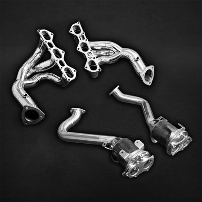 Porsche 718 Spyder/GTS/Cayman GT4 - SET: Valved Muffler, OPF Replacement, Performance Headers + Carbon Tips