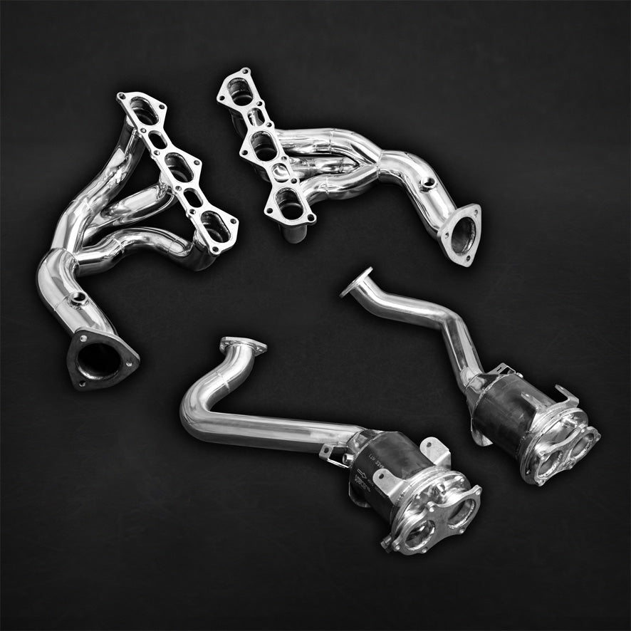 Porsche 718 Spyder/GTS/Cayman GT4 - Set: Header Manifolds and 250 Cell Sport Cats image 0
