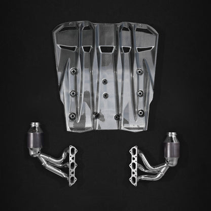 Porsche 991.2 GT3RS - Headers with 250 Cell Sports Cats and Carbon Engine Cover image 0