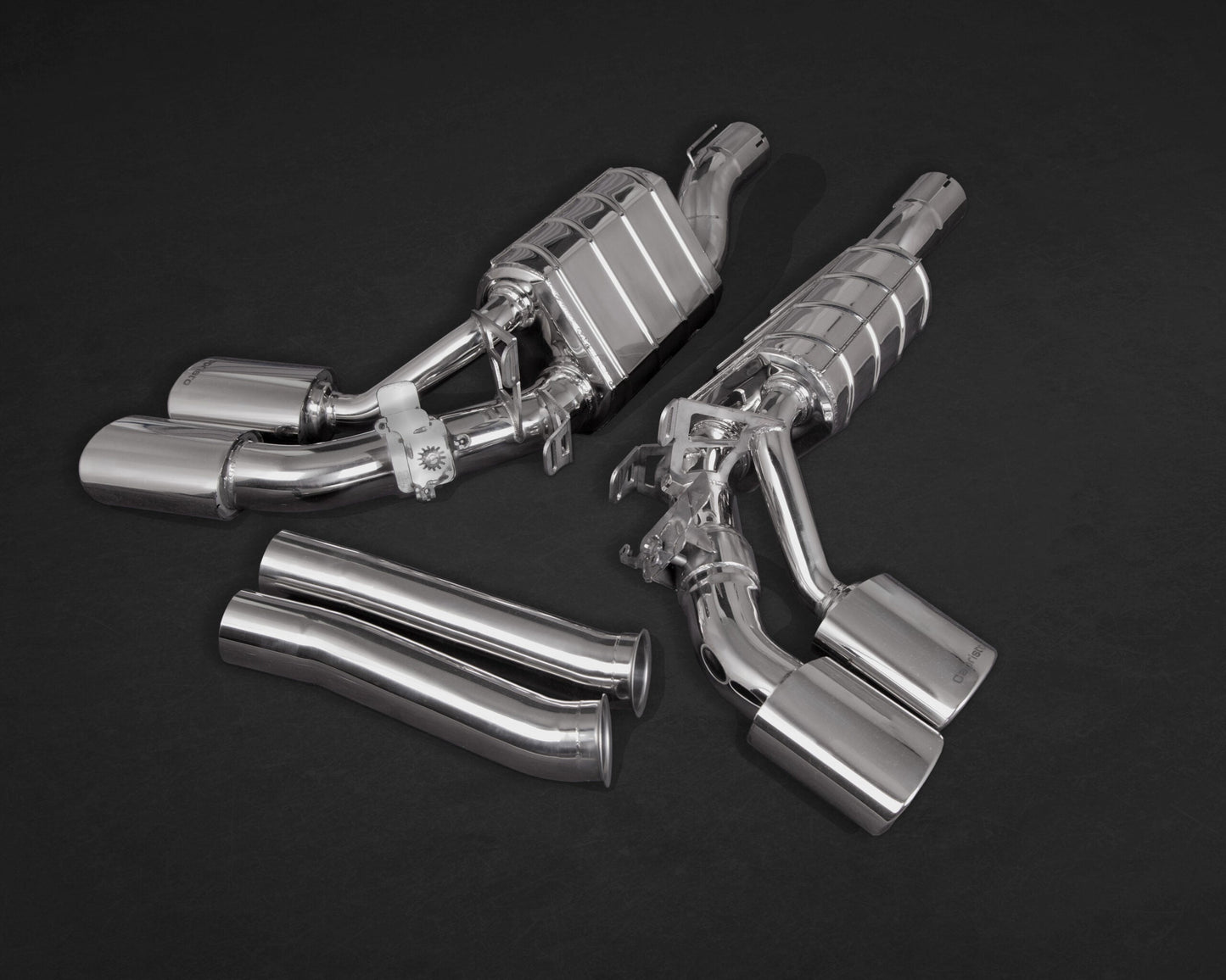 Mercedes AMG G63 (W463A) 4L BiTurbo - ECE Valved Dual Mufflers (for OE Valves) image 0