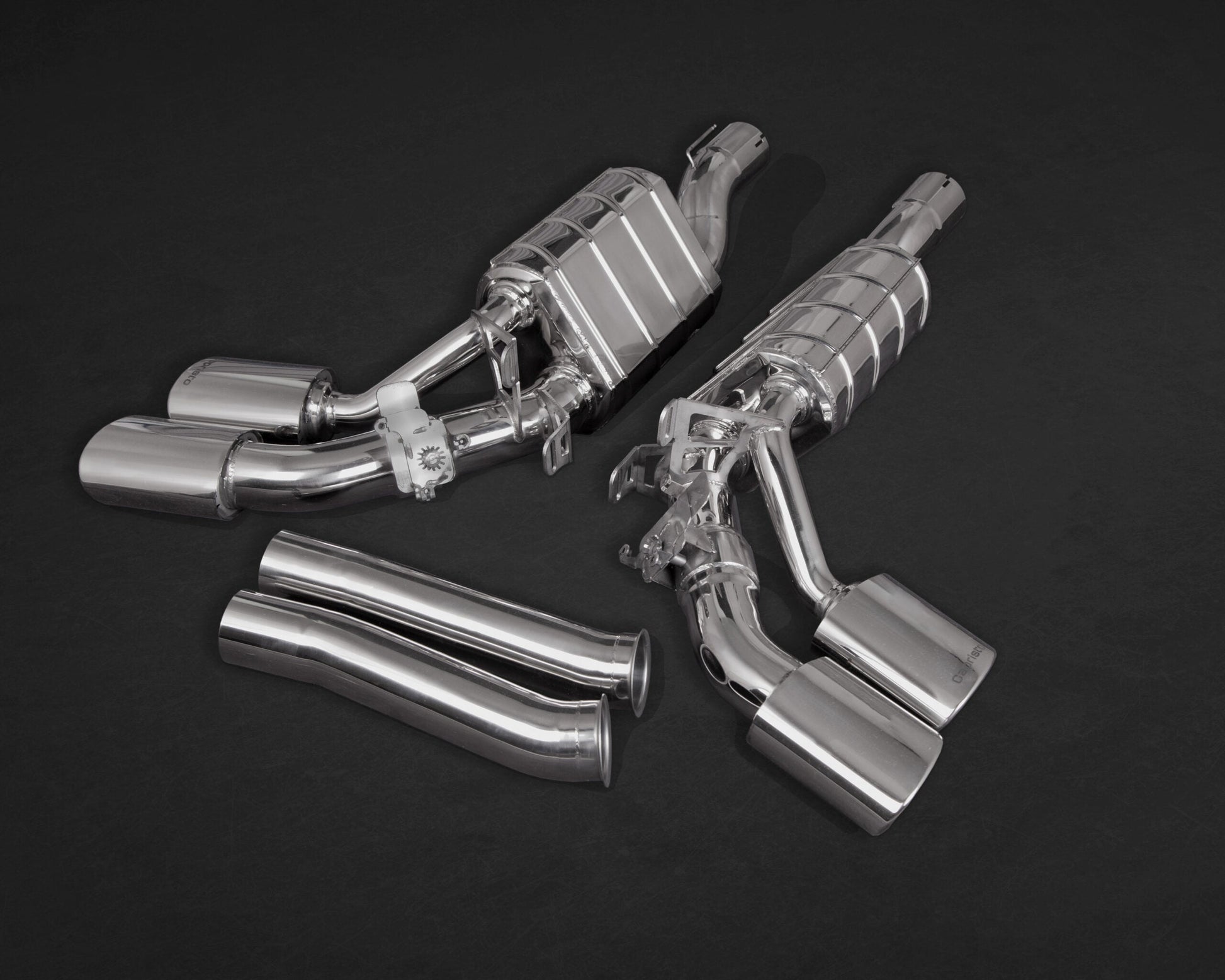 Mercedes AMG G63 (W463A) 4L BiTurbo - ECE Valved Dual Mufflers (for OE Valves) image 0