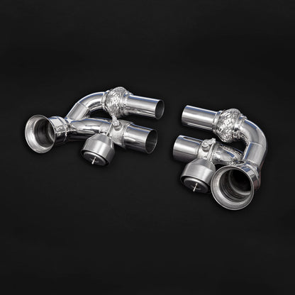 Porsche 991 GT3/RS/911R - Valved Middle Silencer Delete Pipes image 0