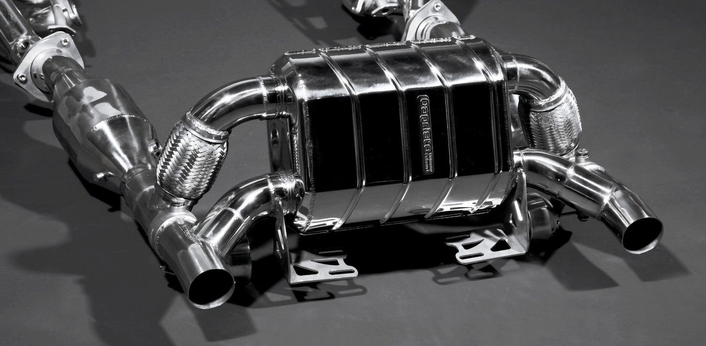 Ferrari F430 Scuderia/16M - Valved Exhaust, Cat Spares + Heat Protection